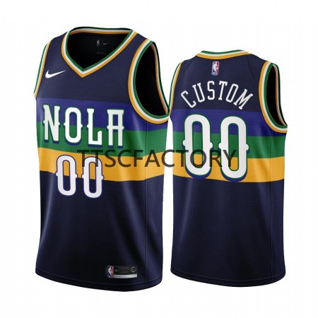Maillot Basket New Orleans Pelicans Personnalisé Nike 2022-23 City Edition Navy Swingman - Homme